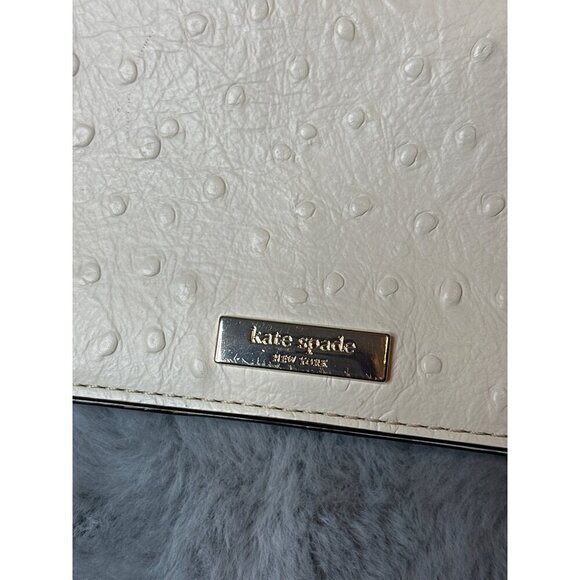 Kate Spade Alexander Avenue Isabeli Ostrich Crossbody Chain Bag Clutch - Picture 4 of 14